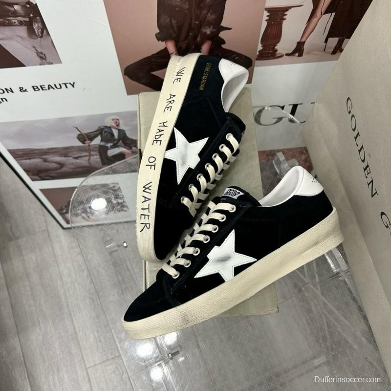 2024 Unisex GGDB Black White Suede Leather Low Top Sneakers MJ00260
