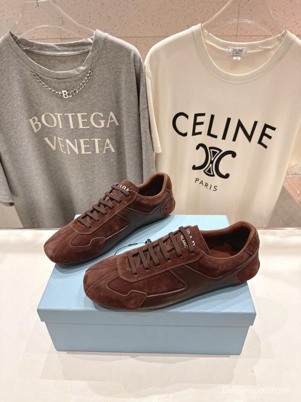 2025 Unisex Prada Brown Suede Casual Shoes