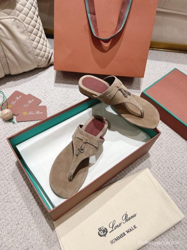 2025 Slippers Le Parmentier Brown Suede Slippers LY00250