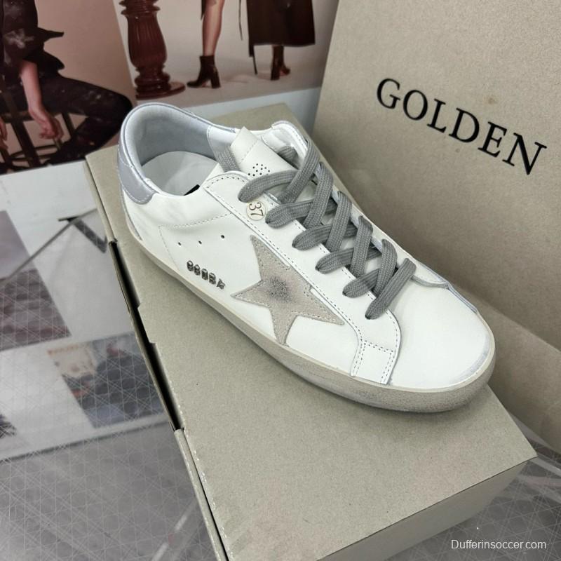 2025 Unisex GGDB White Grey Leather Sneakers