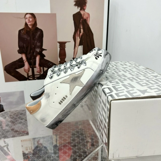 2025 Unisex GGDB White Beige Grey Leather Sneakers SUPER STAR