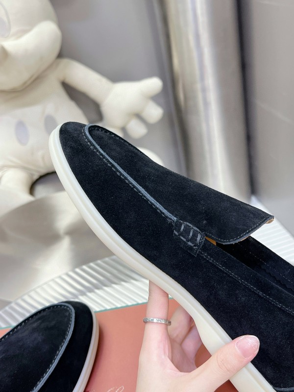 2024 Unisex LP Black Suede Loafers MJ00270