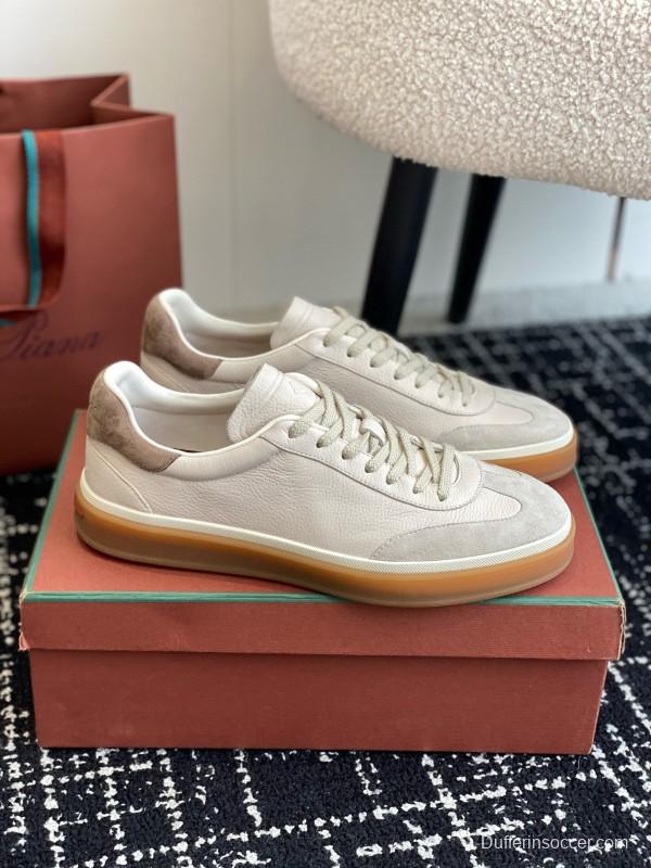 2024 Unisex LP White Beige Leather Suede Plimsolls MJ00320