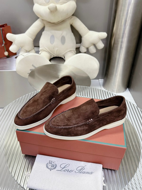 2025 Men LP Brown Suede Loafers LY00260