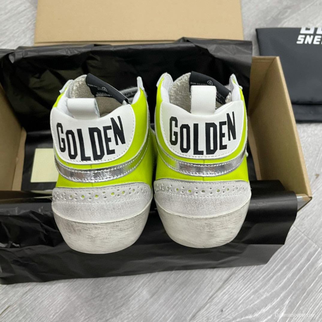 2024 Unisex GGDB Yellow White Leather Suede High Top Sneakers MJ00300