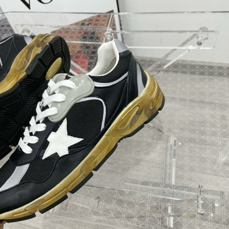 2024 Unisex GGDB Black White Grey Mesh Leather Sneakers