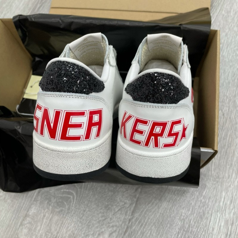 2024 Unisex GGDB White Red Leather Sneakers MJ00260