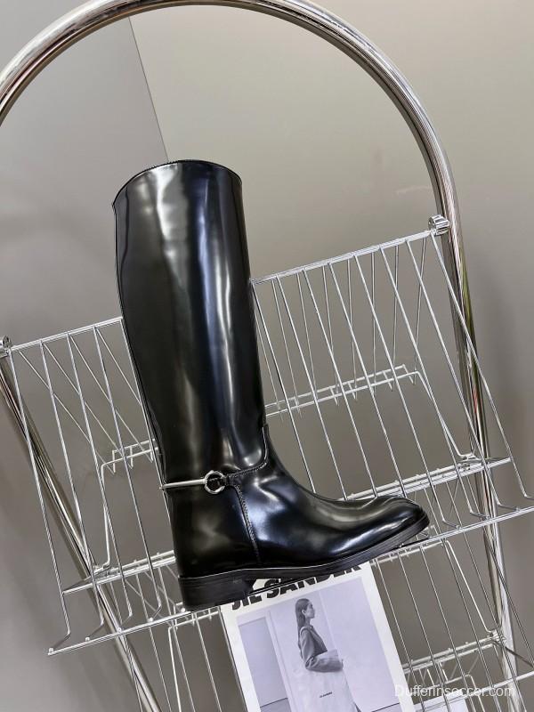 2024 Women Gucci Black Leather Boots MJ00620