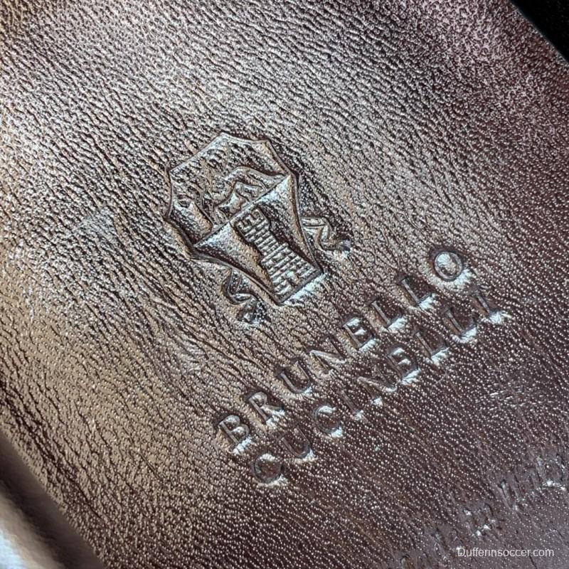 2025 Unisex Brunello Cucinelli Beige Black Mesh Suede Sneakers