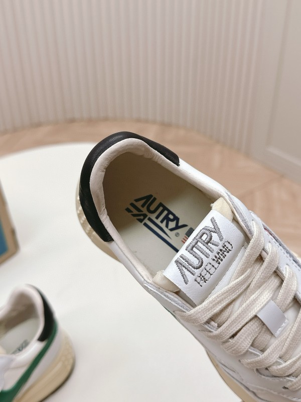 2024 Unisex Autry White Green Black Leather Mesh Sneakers MJ00330