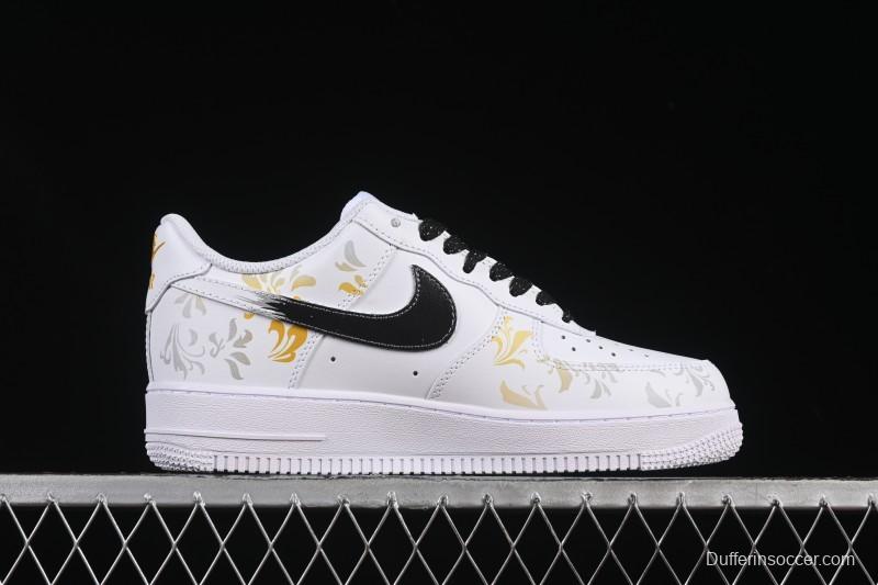 Nike Air Force 1'07 Low East Fence Drunk Chinese Style Gradient Yellow Low-Top Casual Sneakers - ZH0316-082