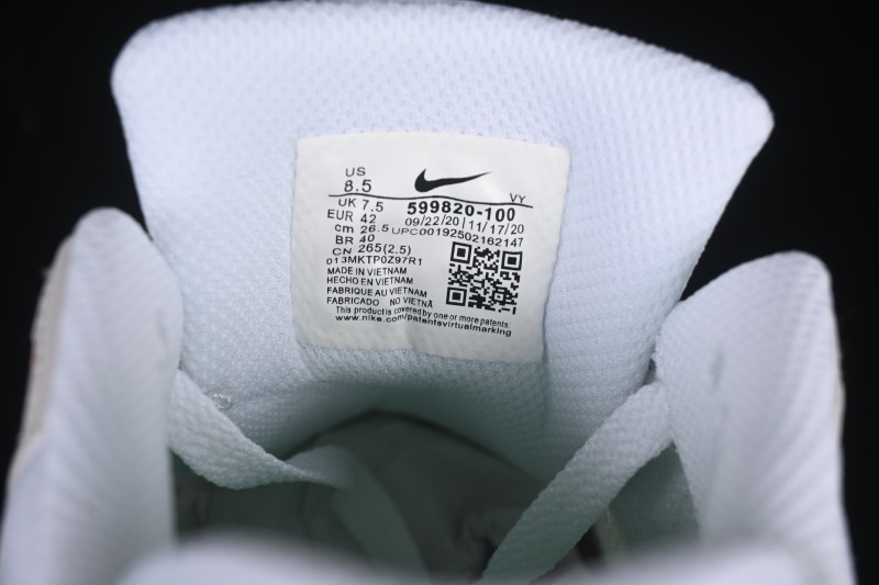 Nike Air Max 1 Retro Running Shoes with Half-Sole Air Cushion - 599820-100