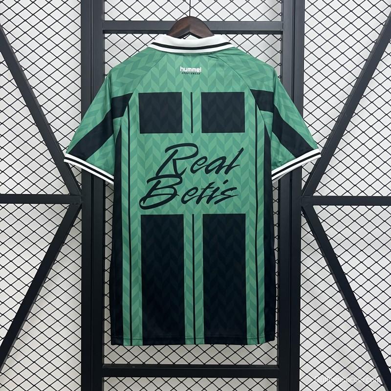 25/26 Real Betis Green with Black Vertical Stripes Jersey