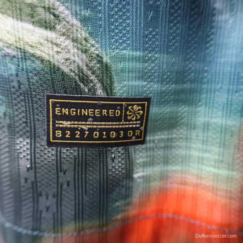 Player Version 2025 Brazil Light Blue with Jesus Christ Religious Artwork Jersey