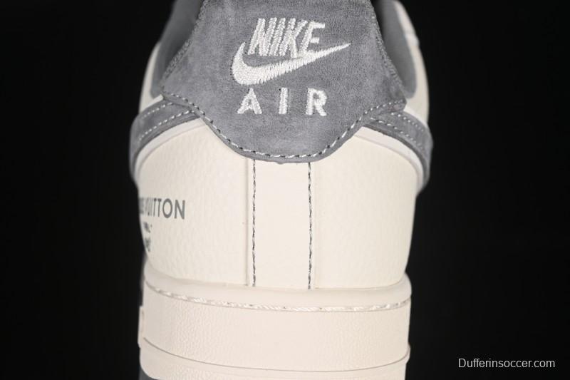 Nike Air Force 1 '07 Low LV Collaboration Light Gray Small Double Hook Casual Sneakers - YX5066-350