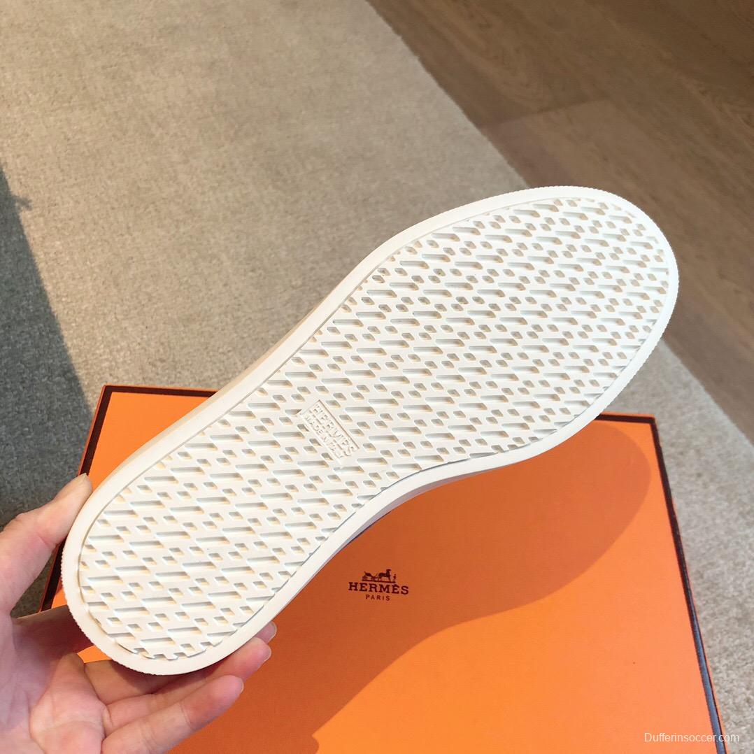 2025 Unisex Hermes Blue Suede Plimsolls AS00380