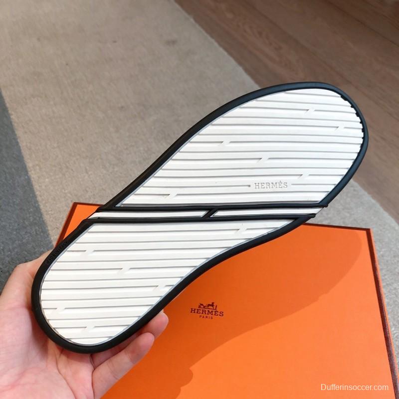 2025 Unisex H Beige Leather Sneakers AS00380