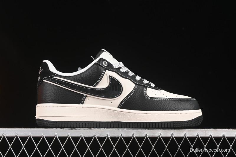 Nike Air Force 1 '07 Low LV Collaboration Black Leather Casual Sneakers - YX5066-349