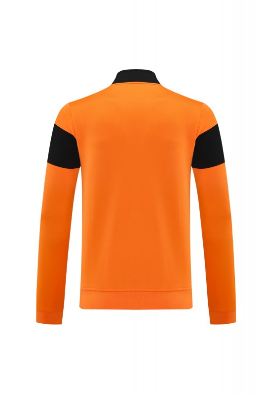 2025 Nike Orange/Black Full Hoodie Zipper Jacket +Long Pants