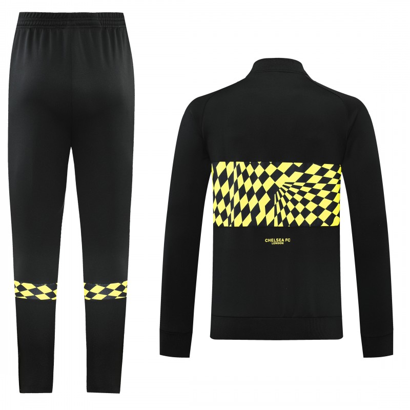 25/26 Chelsea Black/Yellow Full Zipper Jacket + Long Pants