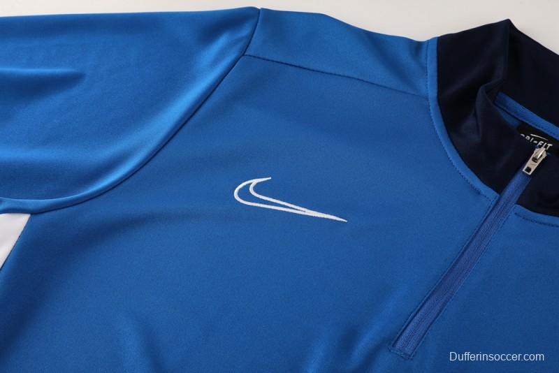 2025 Nike Blue Full Hoodie Zipper Jacket +Long Pants