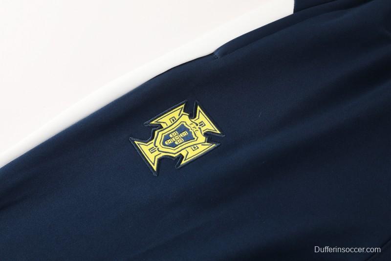 2025 Portugal Navy Full Zipper Jacket +Long Pants