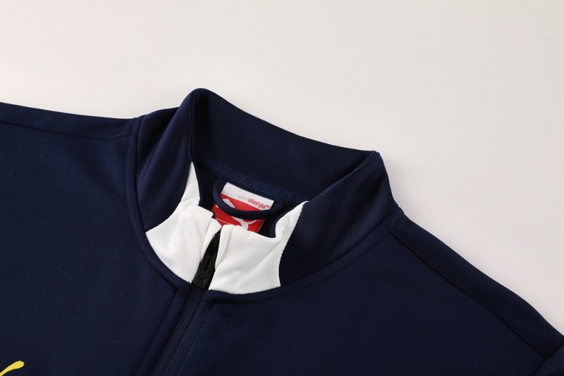 2025 Portugal Navy Full Zipper Jacket +Long Pants