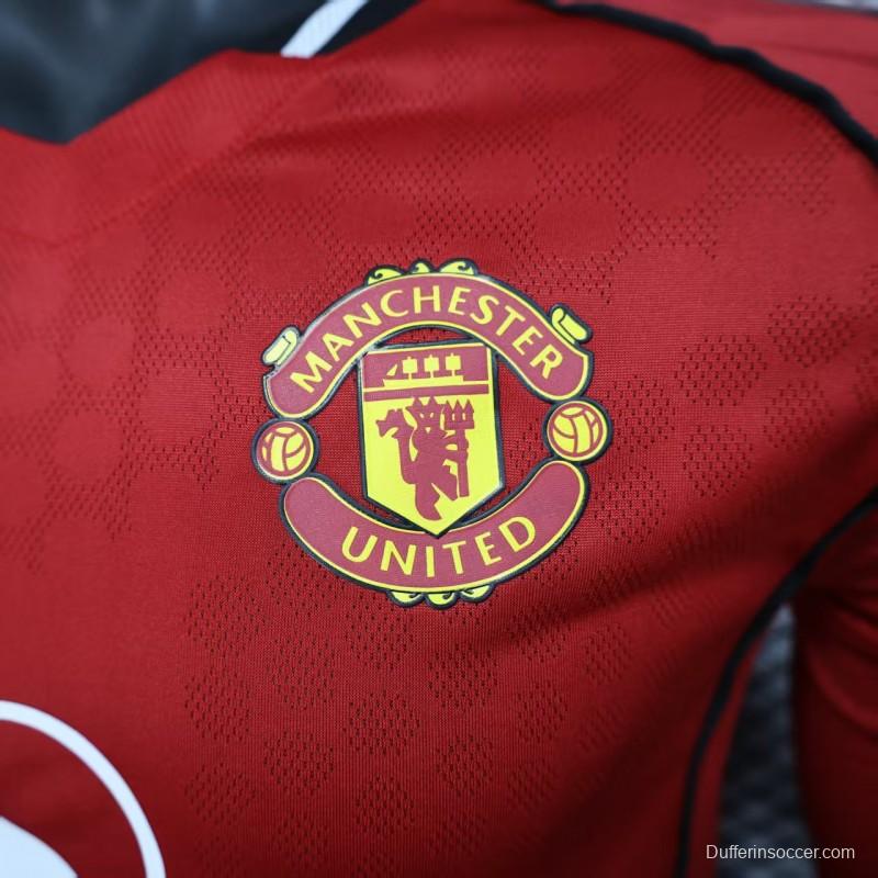Player Version 25/26 Manchester United Long Sleeve Home Jersey