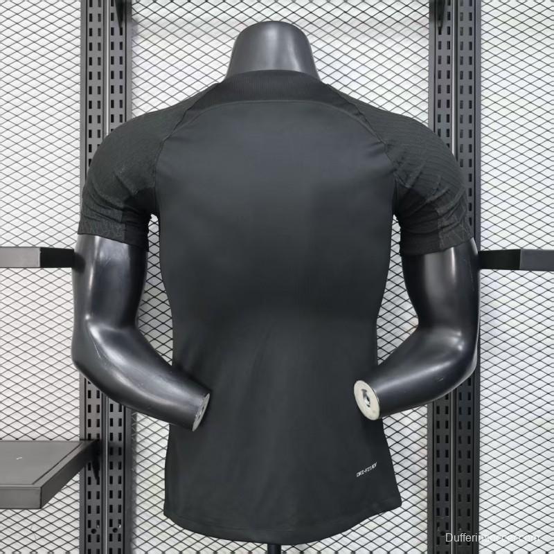 Player Version 25/26 Al-Ahli Black Champion Jersey With Golden Sponsor