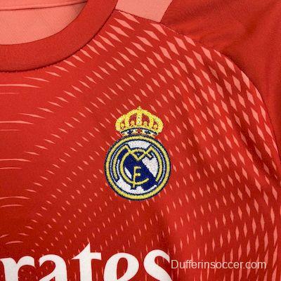 2025/26 Kids Real Madrid Orange Color Goalkeeper Red Jersey