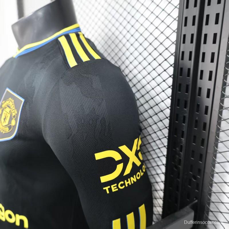 Player Version 25/26 Manchester United Third Black Long Sleeve Jersey