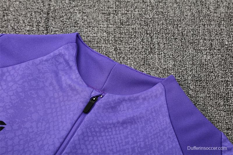 25/26 Barcelona Purple Joint Edition Half Zipper Jacket+Long Pants