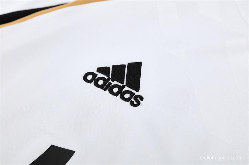 Retro 11/12 Real Madrid White Half Zipper Jacket+Long Pants