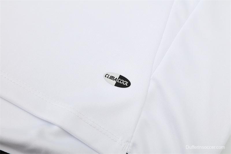 Retro 04/05 Real Madrid White Half Zipper Jacket