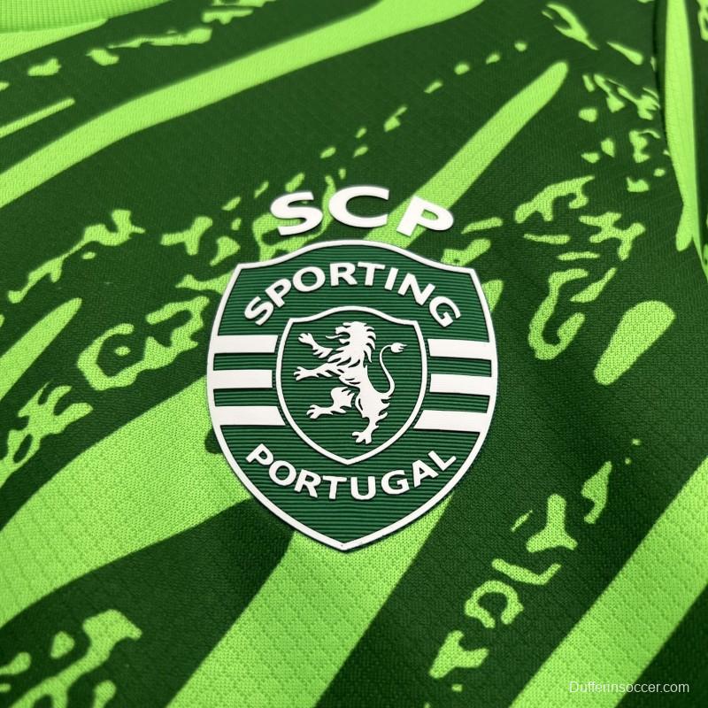 25/26 Kids Sporting Lisbon Goalkeeper Green Jersey
