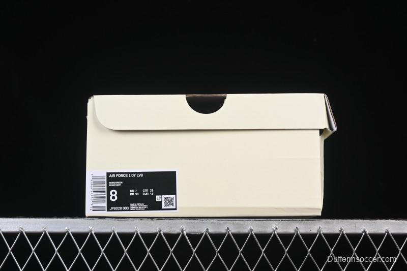 Nike Air Force 1 '07 Low Burberry Collaboration Military Green Embroidery Casual Sneakers - JP8028-003
