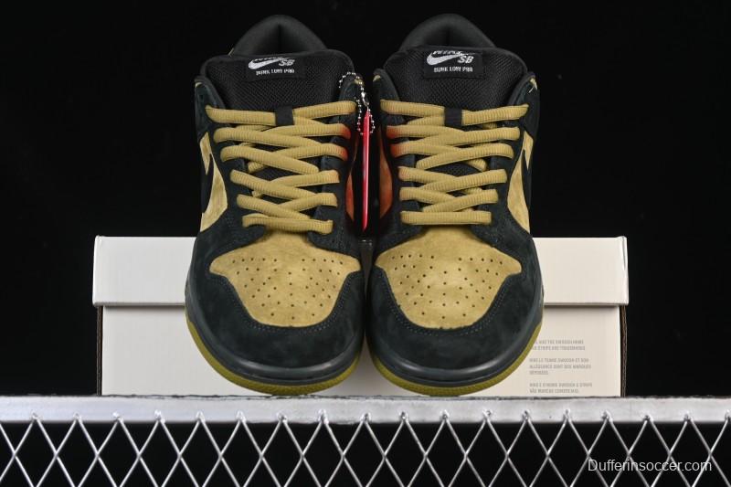 Nike Supreme x Dunk SB Dunk Low Brown Yellow Low-Top Casual Skate Shoes - HQ8487-300