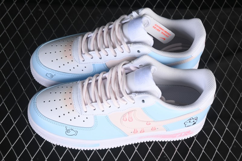 Nike Air Force 1 '07 Low Casual Sneakers with Custom Design - ZH0316-107