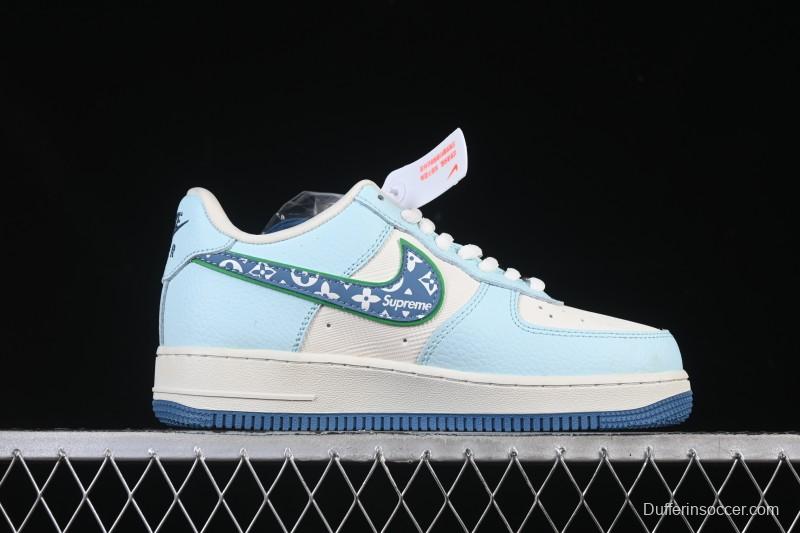 Nike Air Force 1 '07 Low LV Collaboration White Blue Casual Sneakers - YF9511-809