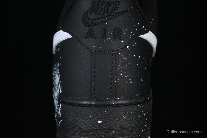 Nike Air Force 1'07 Low Two-Dimensional Theme Black Space Casual Sneakers - ZH0316-101