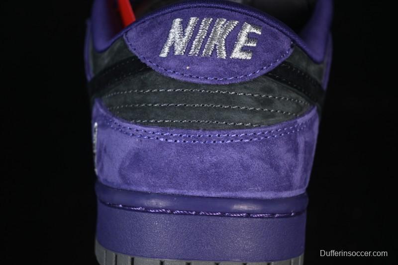Nike Supreme Dunk SB Dunk Low Casual Skate Shoes Grey Purple - HQ8487-500