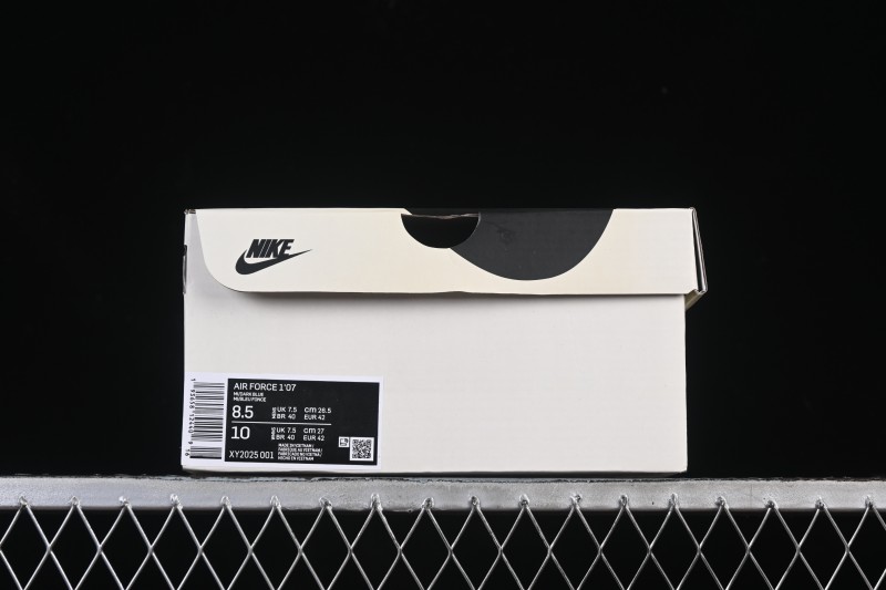 Nike Air Force 1'07 Low Supreme Co-branded Ripple Beige Blue Casual Skate Shoes - XY2025-001