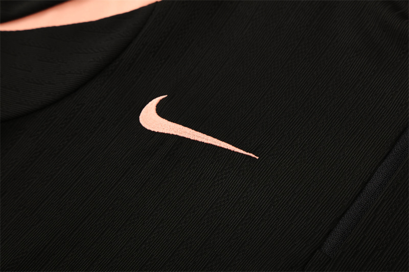 Player Version 25/26 France Black Half Zipper Jacket+Long Pants