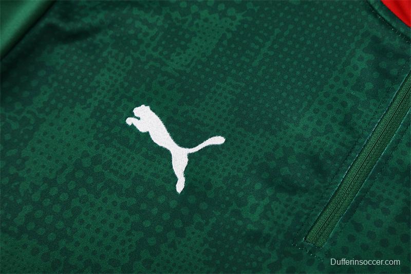 25/26 AC Milan Green Camouflage Half Zipper Jacket+Long Pants