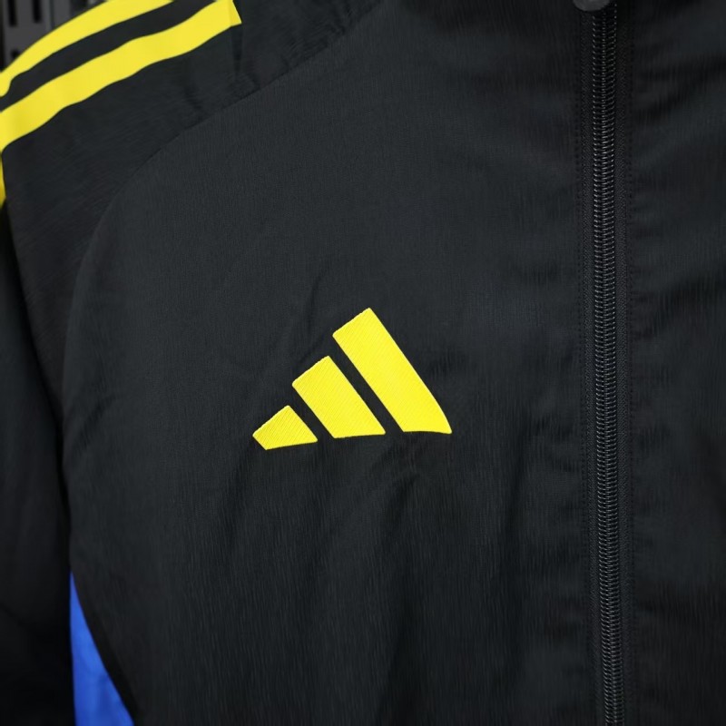 25/26 Manchester United Black Windbreaker (with Inner Lining)