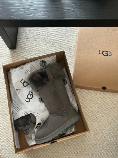 UGG 2025/SS High Boot Snow Boots with Faux Fur Collar - AS00370