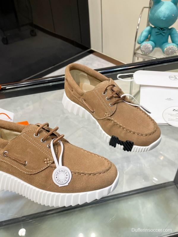 Hermès Classic Casual Sports Shoes with Exaggerated H Logo and Heightening Design - LY00300