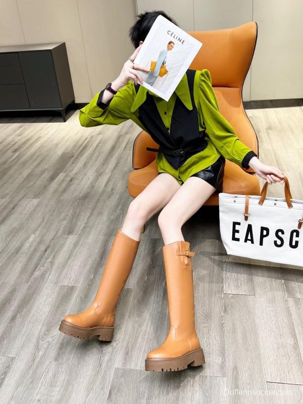 Celine 2025/SS Fall Winter Belt Buckle Long Boots - LY00420