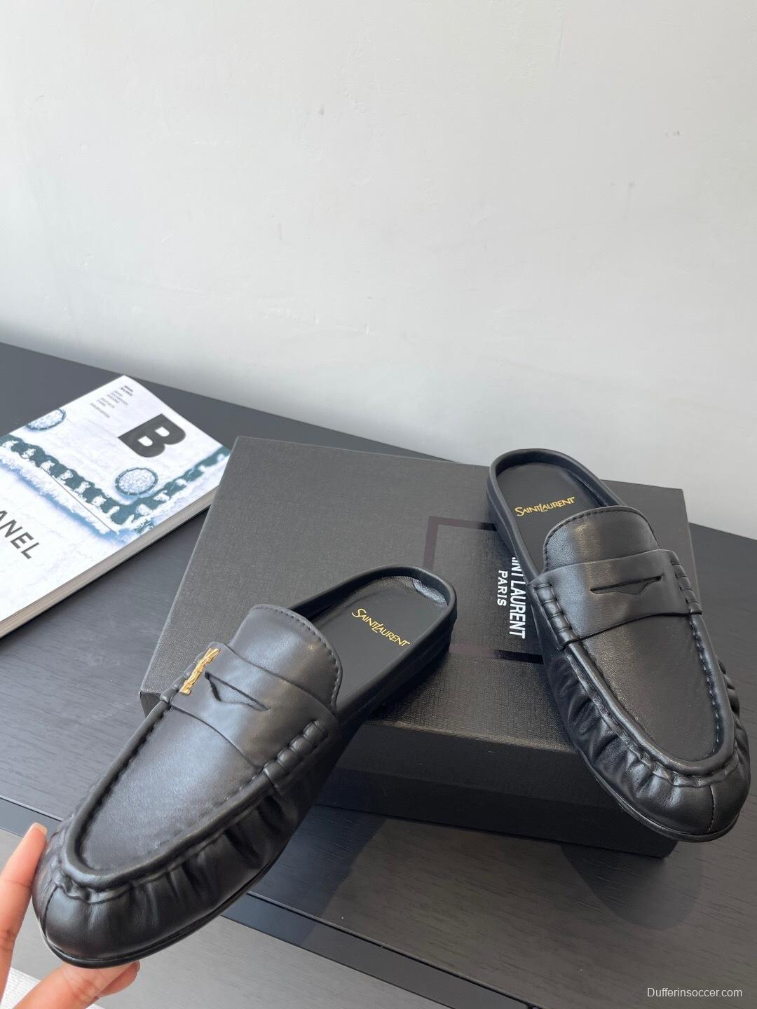 Saint Laurent Classic Loafer Mule Flats - KFY00320