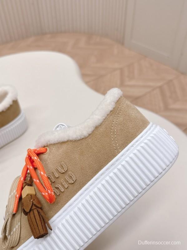 Miu Miu 3D Embroidered Platform Casual Shoes - LY00320/LY00340